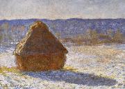 Claude Monet Haystack in the Snwo,Morning painting